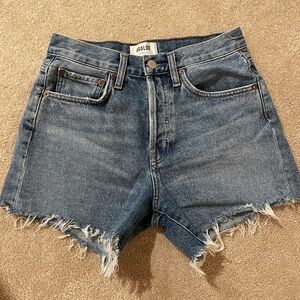 Agolde Parker Long Vintage Shorts. Like new. Size 25. Color is Skywave.